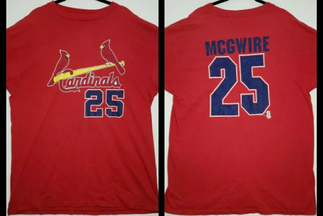 STARTER×CARDINALS McGwire #25 ベースボールシャツ VTG Mark McGuire #25 St. Louis Cardinals Red SEWN STARTER