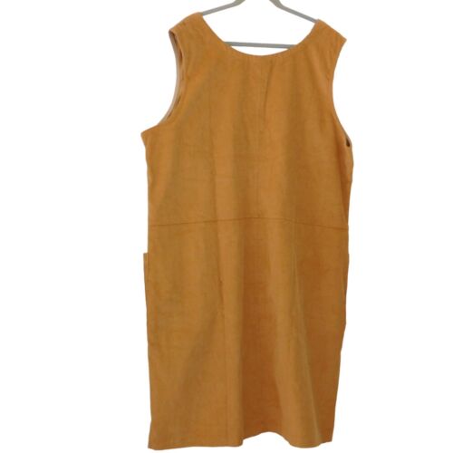 NEW Women's Casual Corduroy Retro Dress Overalls Tank Dress A-line Jumper 3X - 第 4/5 張圖片