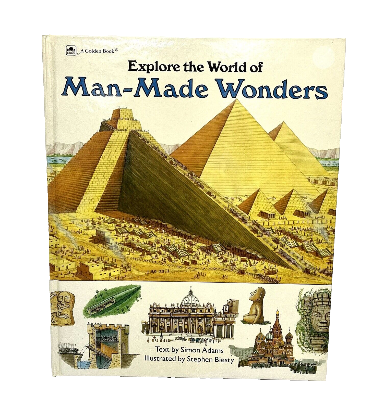 VTG 1991 Golden Book 12x10 Explore Man Made Wonders by Simon Adams  