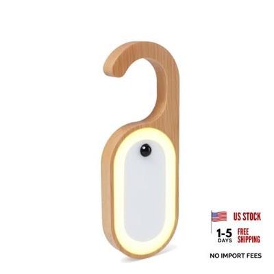  1-Pack Retro Wooden Door Knob Night Light with Motion Sensor & Beech 1Pack