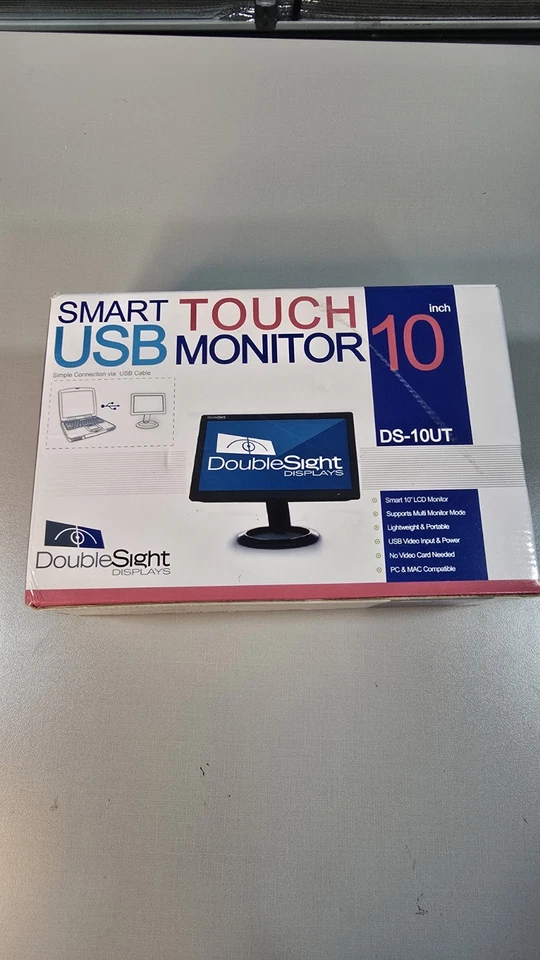 DoubleSight Smart USB Touch Screen LCD Monitor, 10" Screen, Portable No Video... - Image 3 of 3
