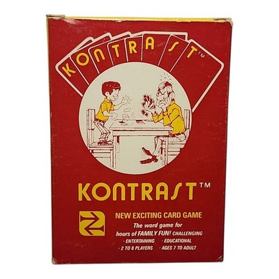 Vintage 1980 Kontrast Card Game Family Fun Complete With Instructions 