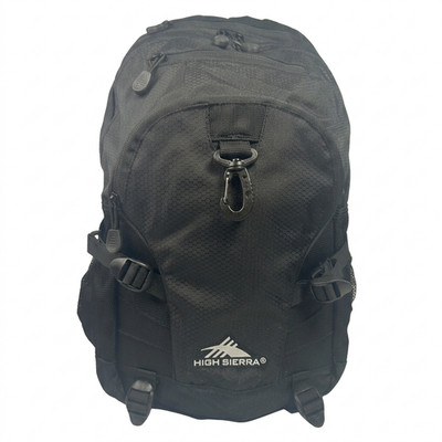 High Sierra Loop Backpack Black Large Multi Compartment Travel School Book Bag