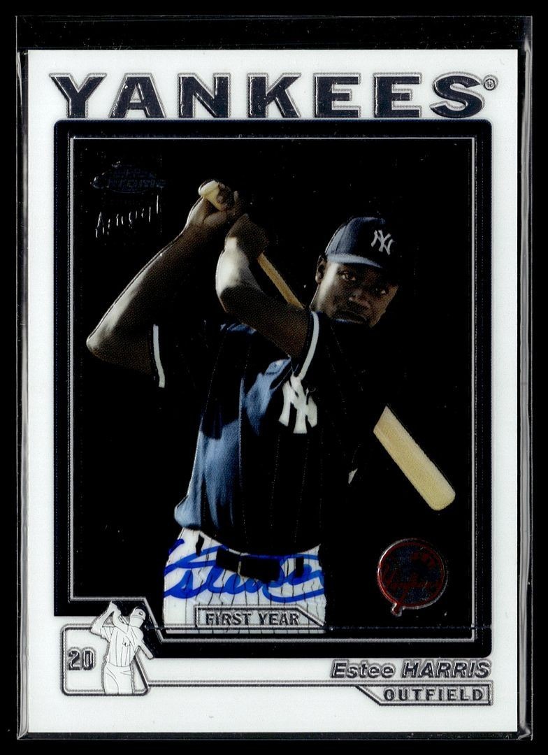 2004 TOPPS CHROME ROOKIE AUTO ESTEE HARRIS YANKEES
