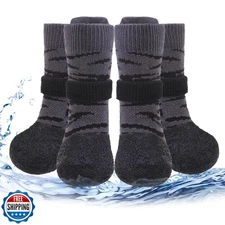 PUPTECK Anti Slip Dogs Shoes for Hot/Cold Pavement, Senior Booties, Rubber Bo