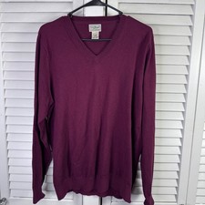 L.L. Bean Mens Sweater Medium 95 Cotton 5 Cashmere classic preppy academia