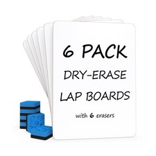 Scribbledo 6 Pack Small White Board Dry Erase Boards Classroom Pack... Fast Ship