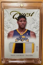Paul George Panini Crusade Gold Quest Jumbo Game Worn Patch Pacers # 13/25 2012