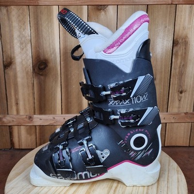 Salomon X Max 110W Ski Boots Womens 22.5 Mondo 265mm Black White Alpine