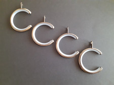 Swish Curtain Passing Rings Silent Glider, Antique Brass, 35mm Pole, Pack of 4