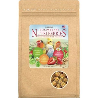 (4 Pack) Lafeber Strawberry Nutri-Berries Small bird 4 x 10oz bags (40oz total)