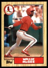 Willie McGee 1987 Topps #440 Cardinals MLB READ FREE SHIPPING AutographDen