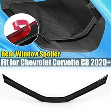 Rear Window Spoiler Dry Bay Block Trim Black For Corvette C8 Stingray 2020-2024