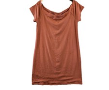 Old Navy Dress NWT Womens 2XL Terracotta Ribbed Off Shoulder Sheath Cotton Blend