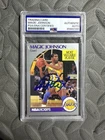 Magic Johnson 1990-91 NBA Hoops #157 Lakers Hard Signed Auto PSA 85662395