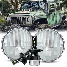 For Jeep Wrangler Jk 2007-2017 Pair 7 Inch Round Led Headlights Hi-lo Beam Drl