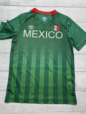 Mexico Jersey Boys Large Green Soccer Umbro Mexico Flag National Team Shirt