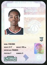 2023-24 Panini Contenders Permit to Dominate #10 Bilal Coulibaly RC Rookie