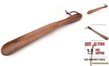 Wooden Shoe Horn Wood Shoehorn with Handle for Seniors 15-inch - Black Walnut
