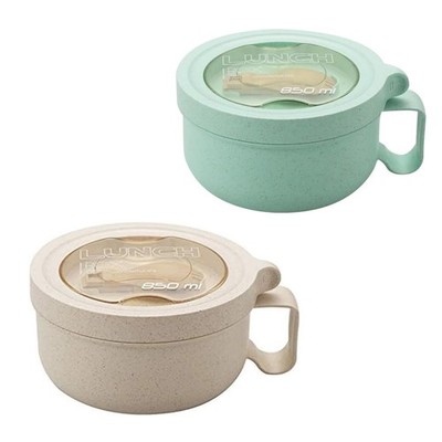 Rarapop 2 Pack Microwave Soup Bowl Containers with Lids, 28.7oz Wheat Straw Rame