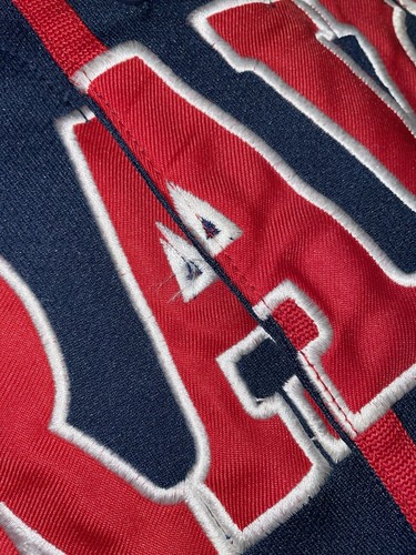 Atlanta Braves True Fan Adult Blue Button Up Baseball Jersey Size XL (C20) - Picture 8 of 9
