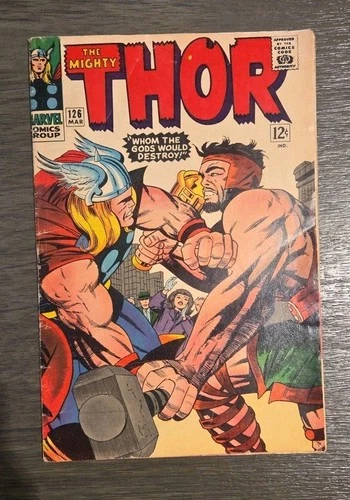 Thor #126, First Issue Silver Age, Vintage Marvel Comics 1966, VG-FN