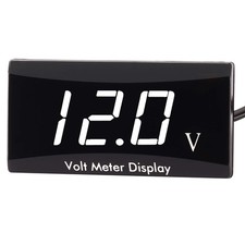 Motorcycle Voltmeter DC 12V Digital Voltmeter Gauge LED Display Voltage Meter