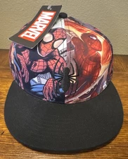 NWT Spider-Man All Over Print Marvel Comics SnapBack Hat Cap Bioworld