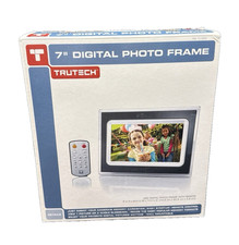 TruTech 7 Inch Digital Photo Frame Black White A60P0315 NEW In Box