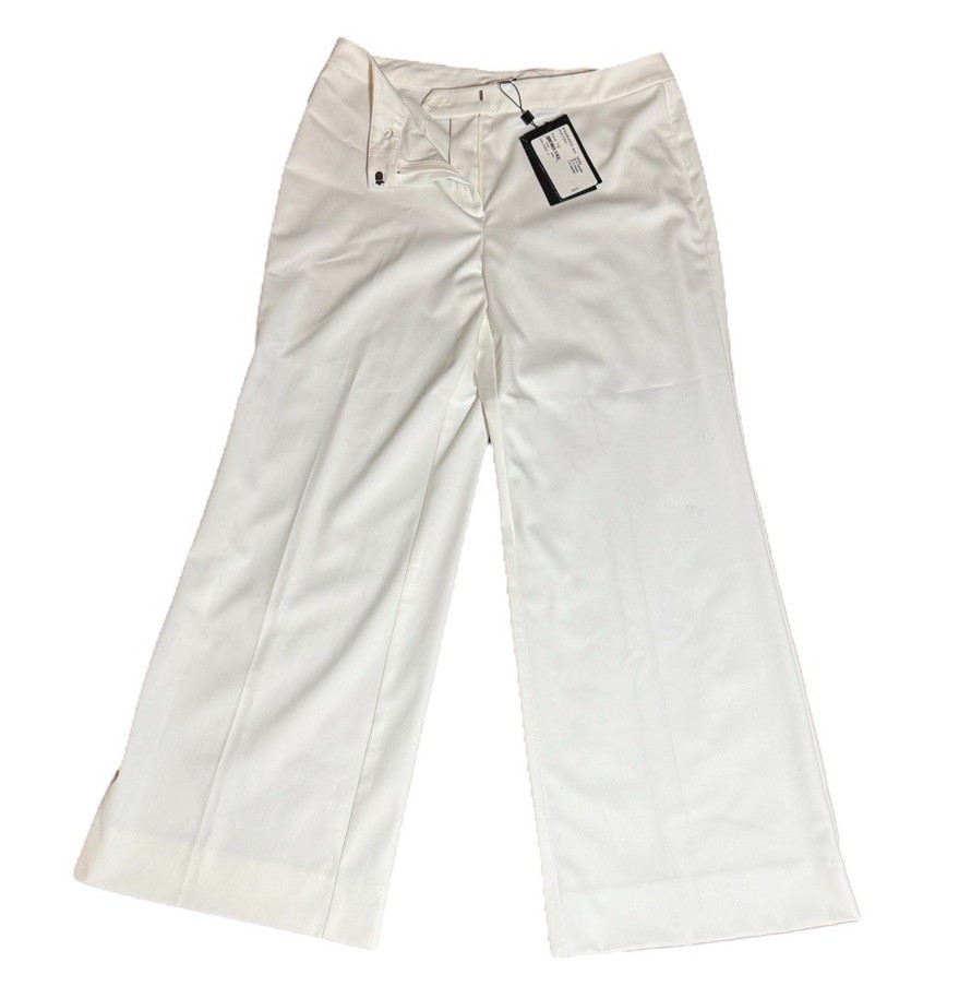 St John Collection Pants Womens Size 8 White Straight Leg Career Trouser