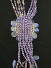 Joan Rivers Vintage Starlet Statement Necklace Purple Multi Strand Beads Flower — photo 8