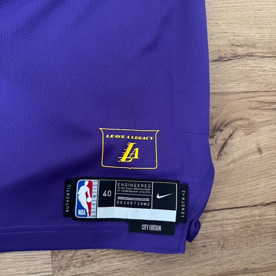 LA Lakers Nike Authentic Dri-Fit ADV LakeShow LeBron Jersey Sz 40