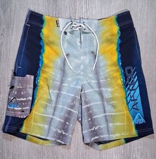 AFTCO Board Shorts Cargo SIZE 32 MENS Fishing Surfing Swimming Multi-Color Nice 