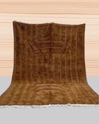 Hand Knotted Moroccan Berber Beni Ourain Wool Rug Design Handmade Carpet Rug