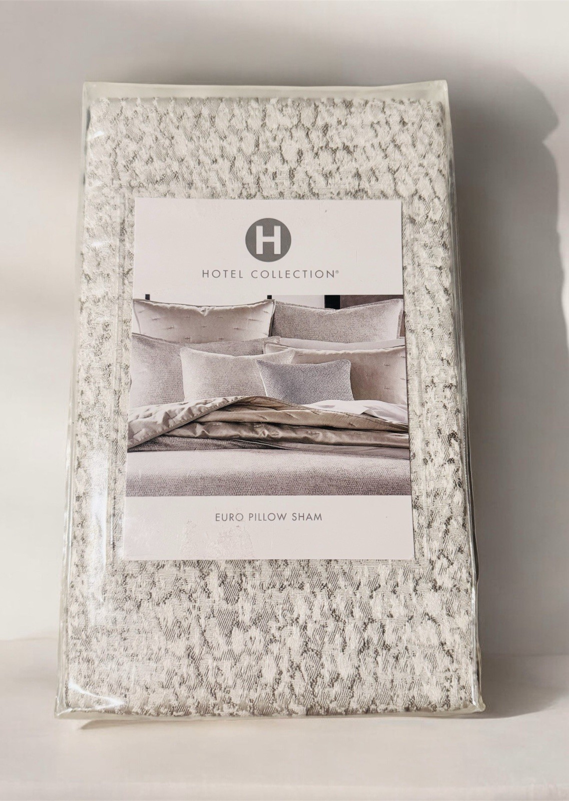 Hotel Collection Euro Pillow Sham Tessellate Silver Gray $13