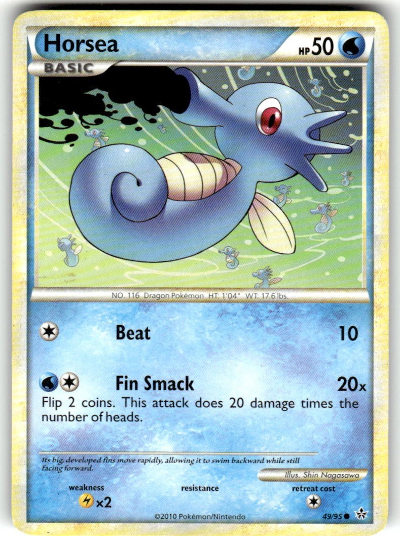 Pokemon Card HS Unleashed Single Card Common Horsea 49/95