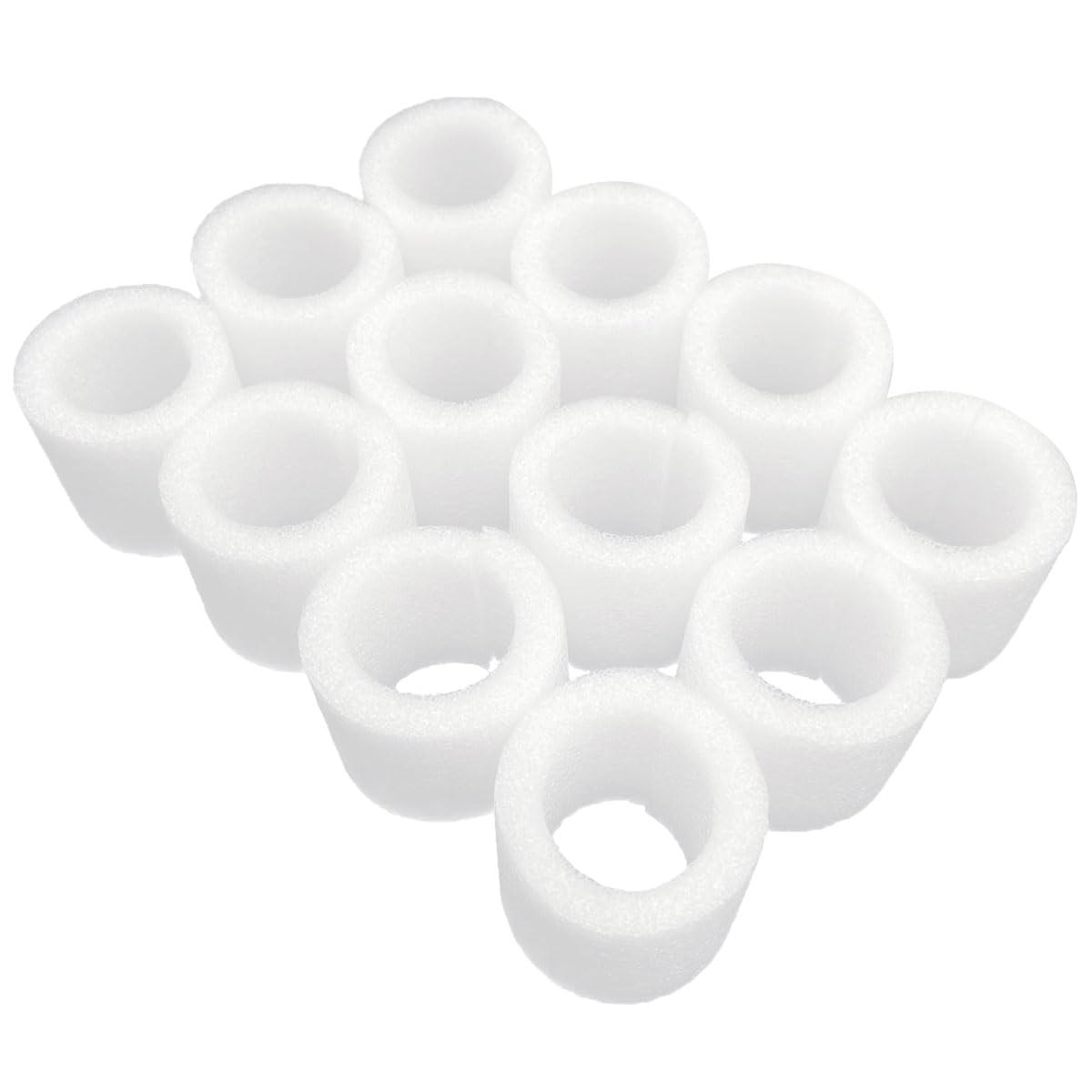 Eyelet Curtain Spacers - 12Pcs 4.8cm Foam Spacers, Perfect One Size, White