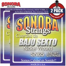 2-PACK Sonora SN65 Cuerdas de Bajo Sexto Nickel Wound Guitar Strings MADE IN USA