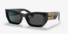 MIU MIU Sunglasses MU06ZS 1AB5S0 50mm Black / Dark Grey Lens