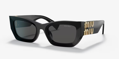 MIUMIU ブラック サングラス MU06ZS 1AB5SO MIU MIU Sunglasses MU06ZS 1AB5S0 50mm Black / Dark Grey Lens | eBay