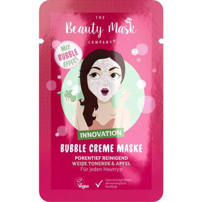 Beauty Mask Company Bubble Creme Gesichtsmaske Weiße Tonerde Apfel Reinigung Bad