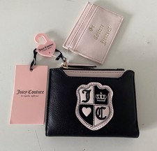 Juicy Couture Queen Of Everything Bifold Wallet With Pullout Card Case Liquorice