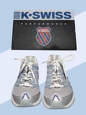 K-SWISS Tubes Blue Gray RUNNING Shoes Sneakers Lace Up 100 A Women's Size 8 EUC