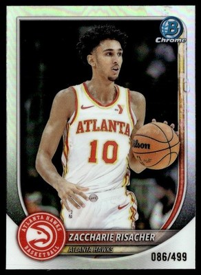 2025-26 Bowman Chrome Refractor Zaccharie Risacher 086/499 #BCV-84
