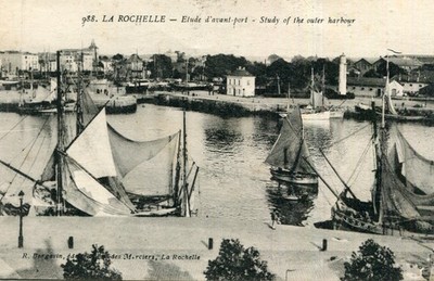 Karte LA ROCHELLE Studie geschrieben Elude d'Avant Port