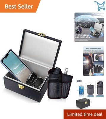 Faraday Box with Bags Signal Blocking Safe Organizer for Car Keys and Devices