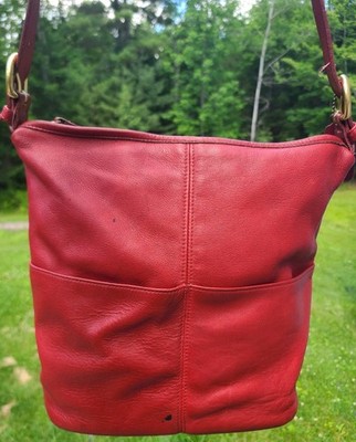 Vintage Coach Rivington Soho Leather Bag Crossbody Purse #4141 Red