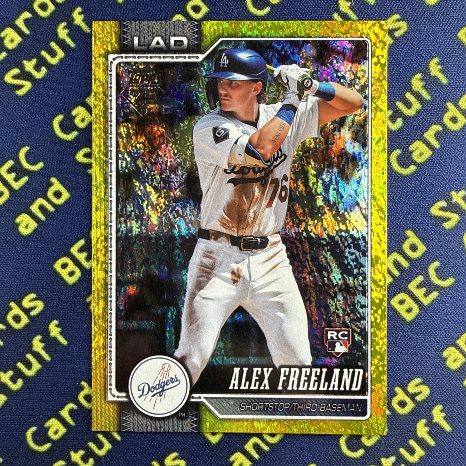 2026 Topps Alex Freeland #74 RC Yellow Holo Foil /399 SP
