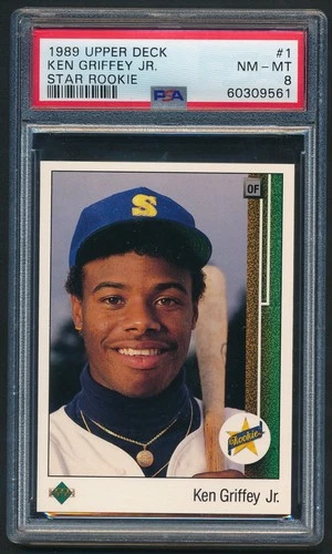 1989 Upper Deck #1 Ken Griffey Jr. Rookie Card PSA 8 NM-MT Mariners HOF RC