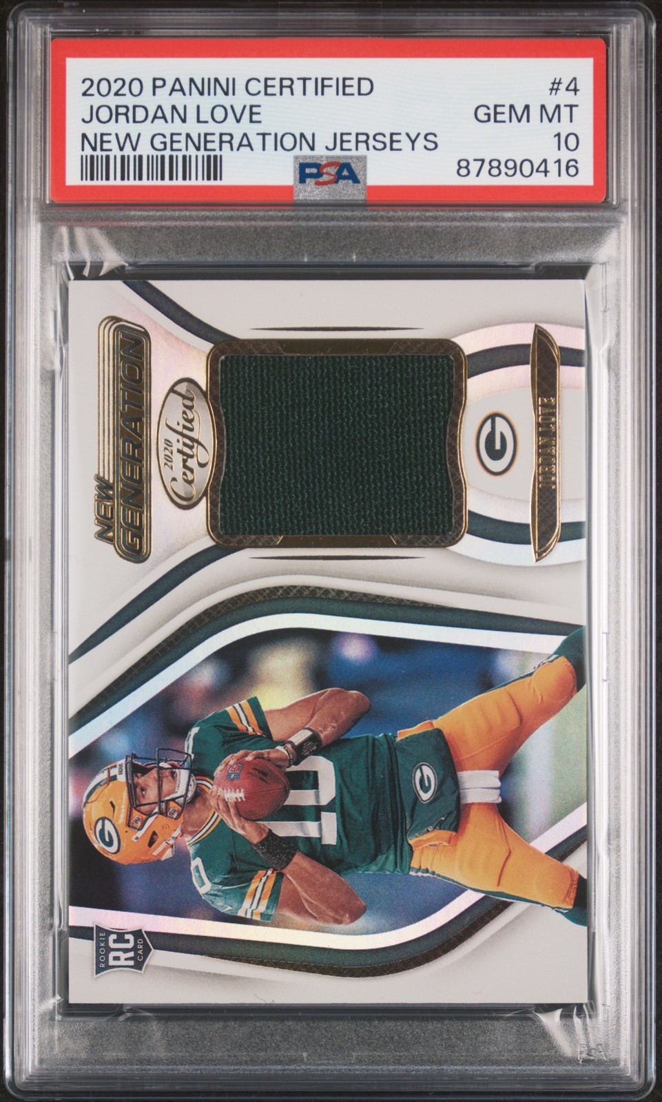 Jordan Love Panini Certified New Generation Jerseys #4 Base